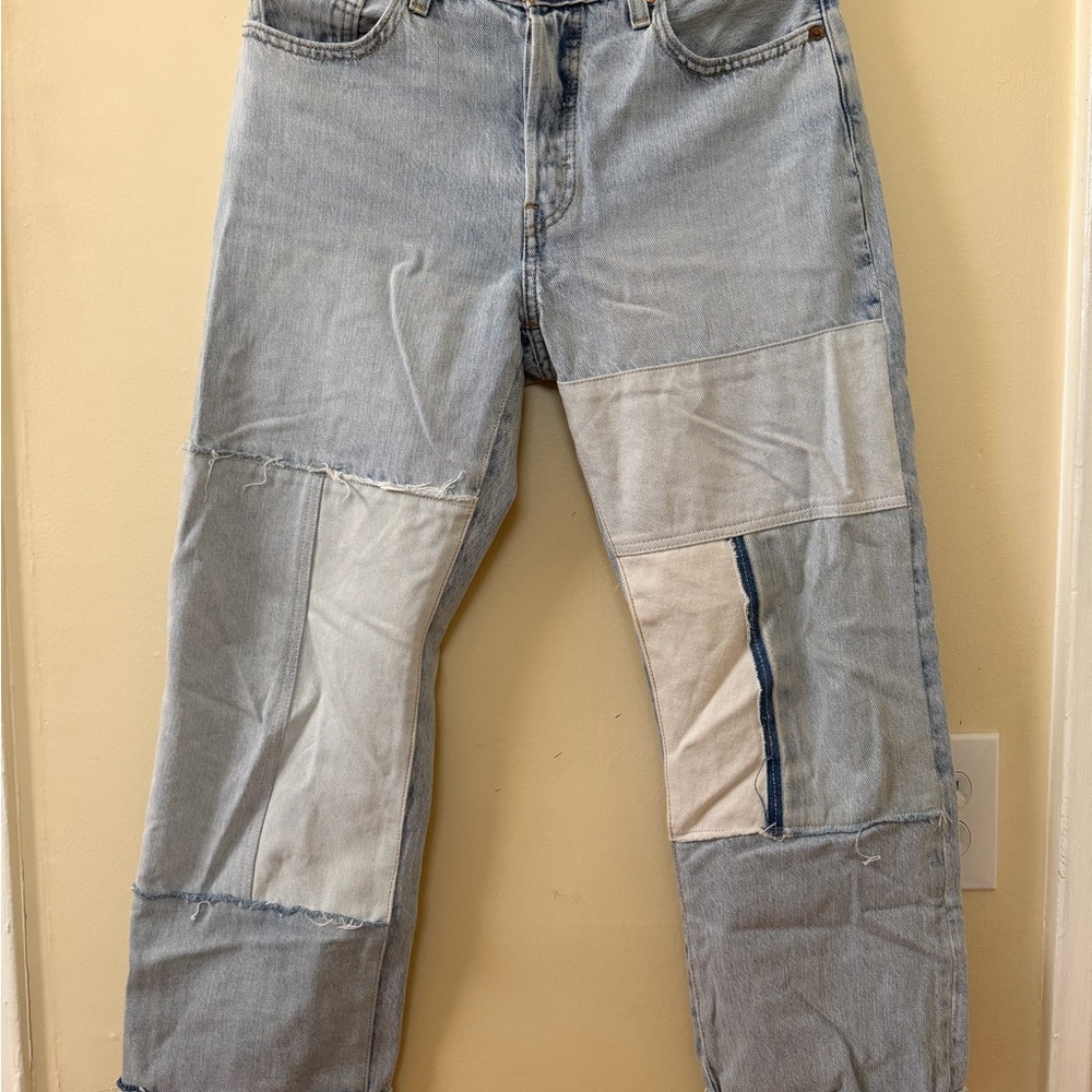 Levi's Denim Patchwork Relaxed Jeans